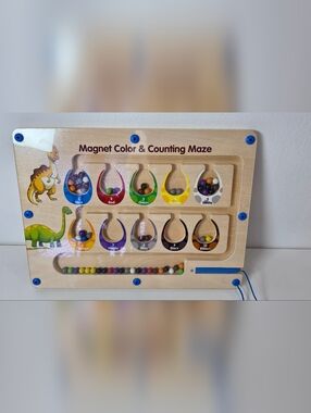 HONGID Dinosaur Toys,Magnetic Color and Number Maze, Montessori Toy
